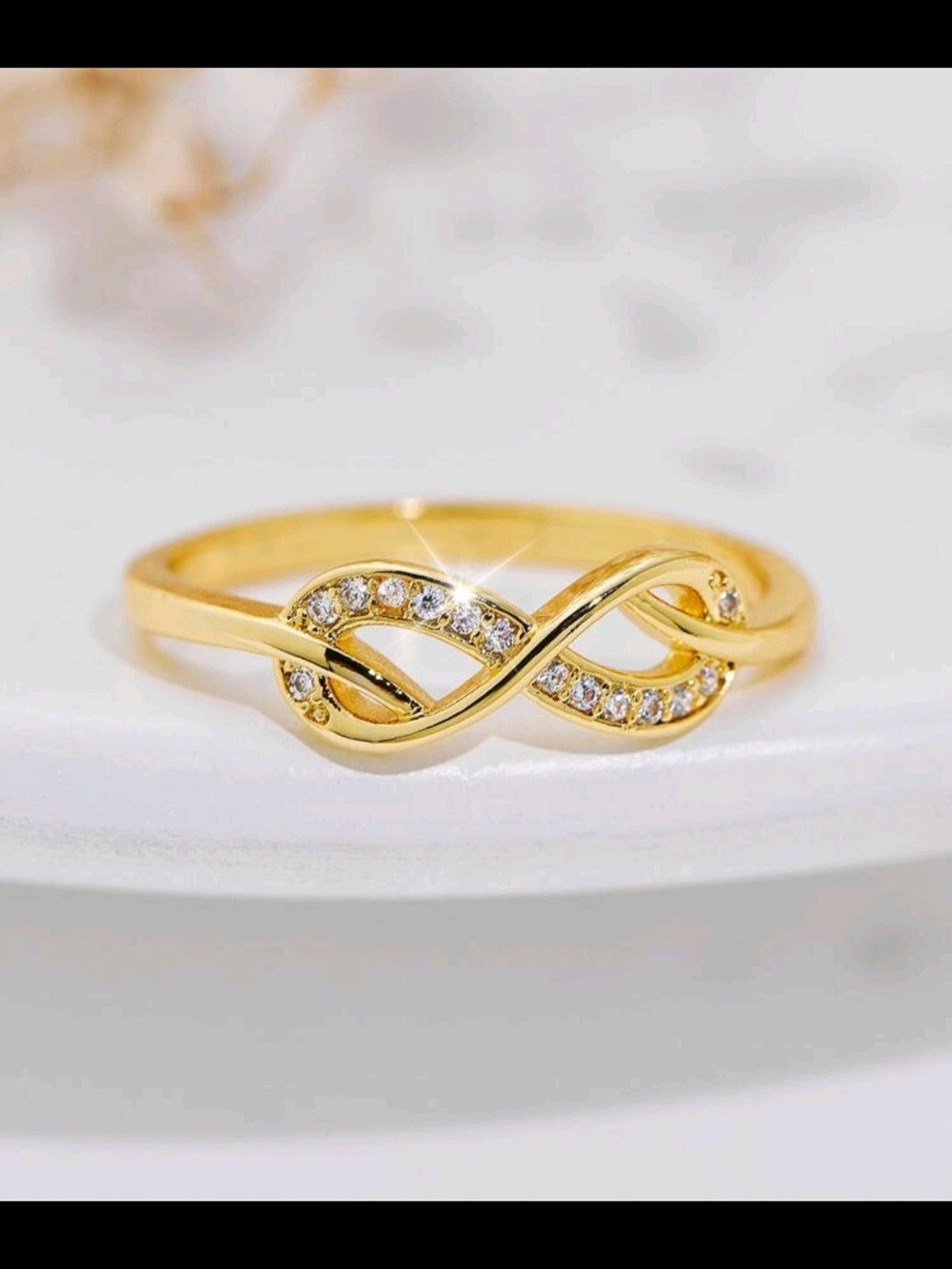Gold Infinity Cz Ring - Women Jewelry